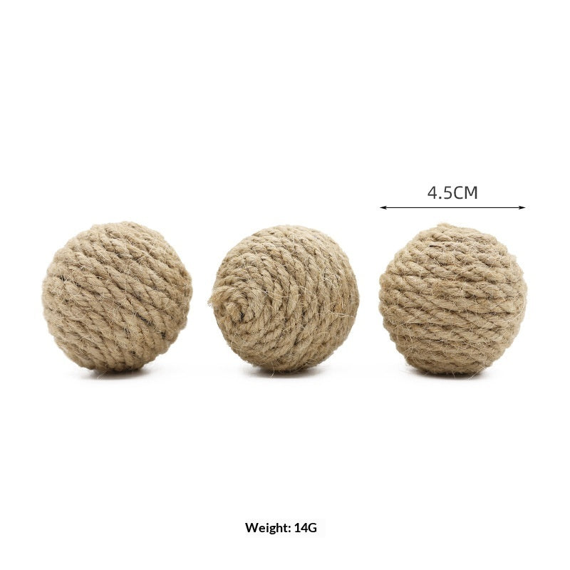 Pelota de Cuerda de Cáñamo Natural para Mascotas 45 cm