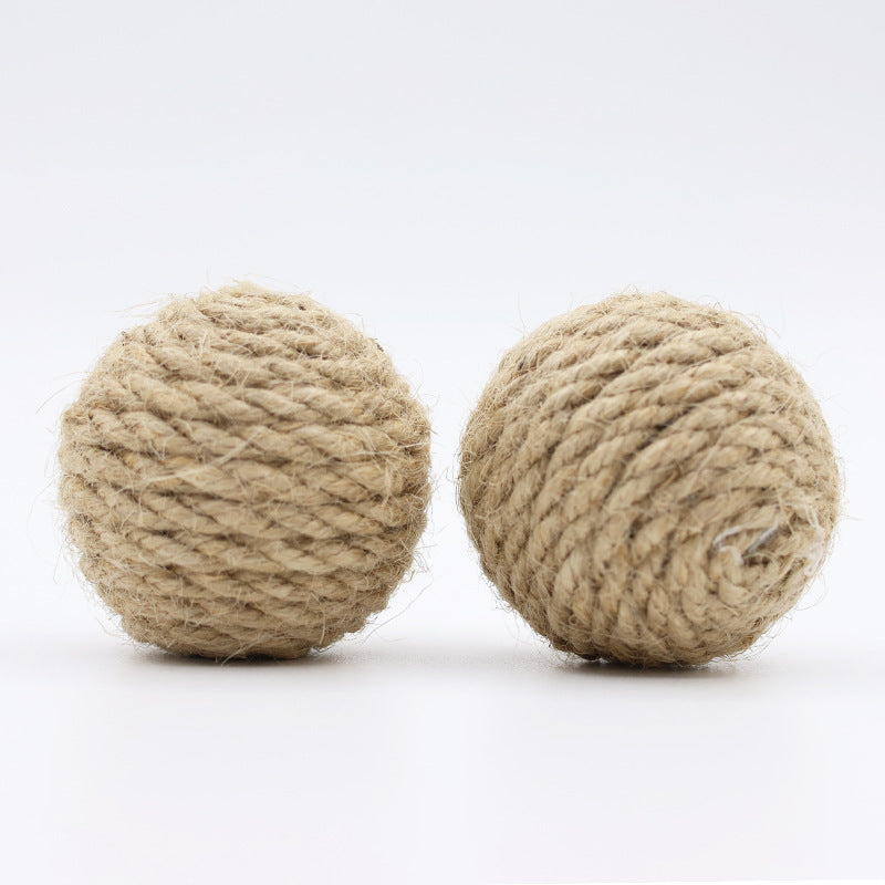 Pelota de Cuerda de Cáñamo Natural para Mascotas 45 cm