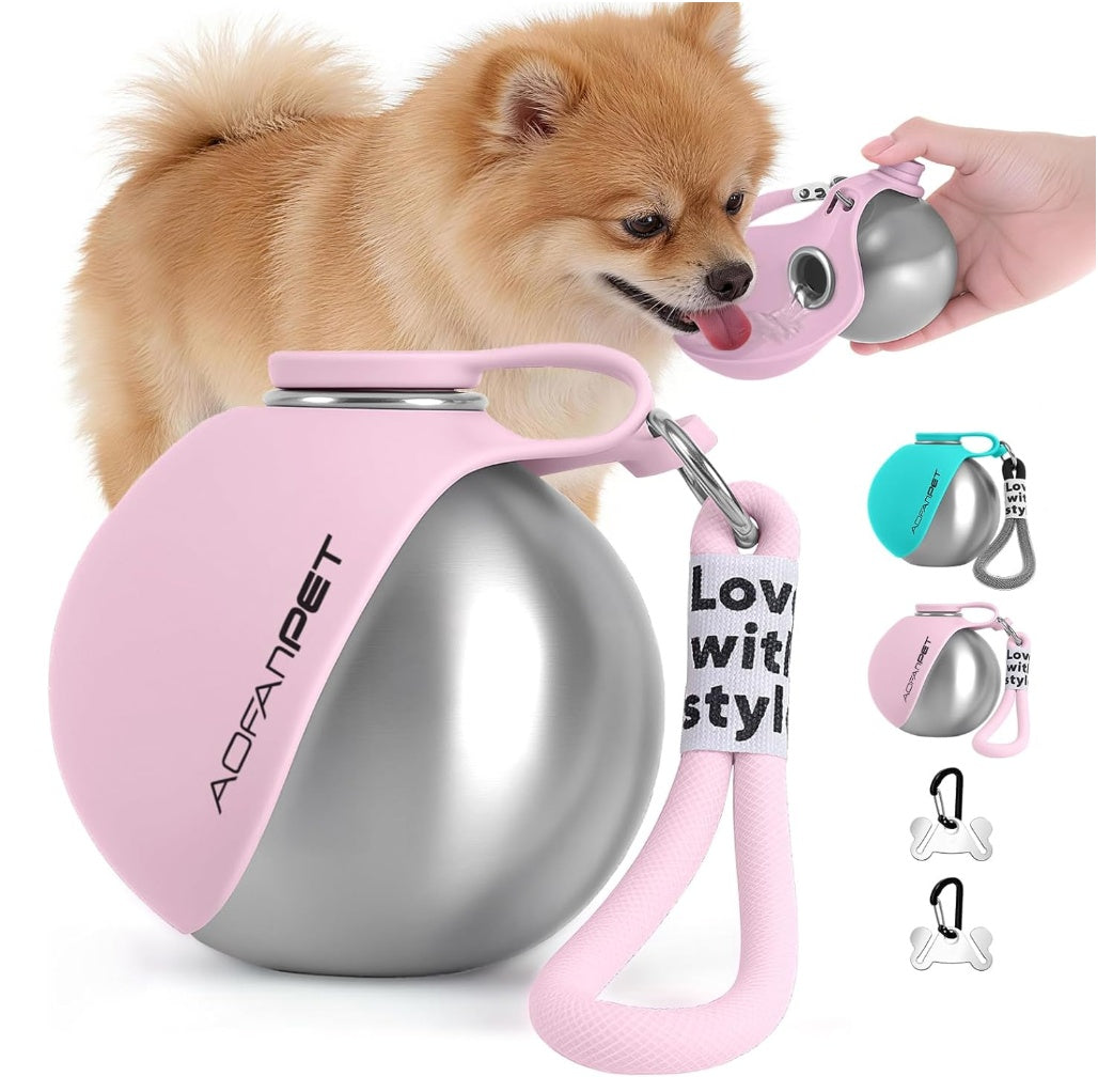 Bol Plastico Portatil de Agua para Perros con Boquilla Desmontable Petit Size Ideal Viajes Senderismo Perro Adulto y Cac