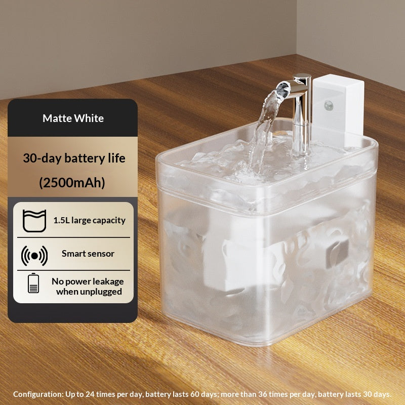 Fuente de agua inteligente sin cables para gatos