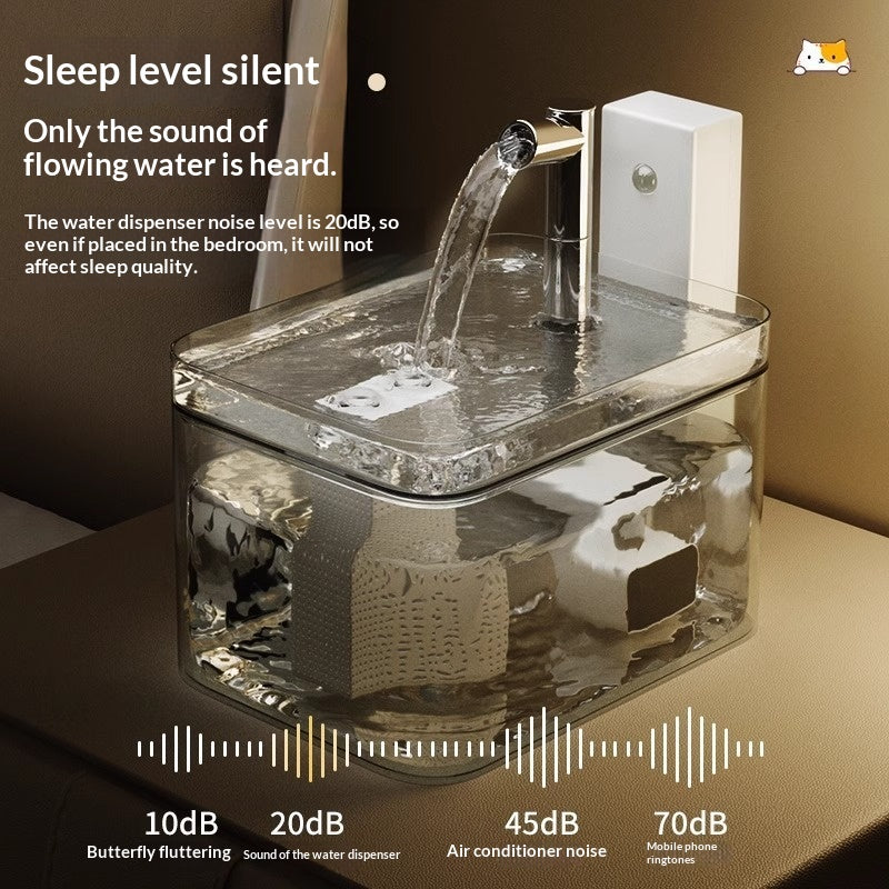Fuente de agua inteligente sin cables para gatos