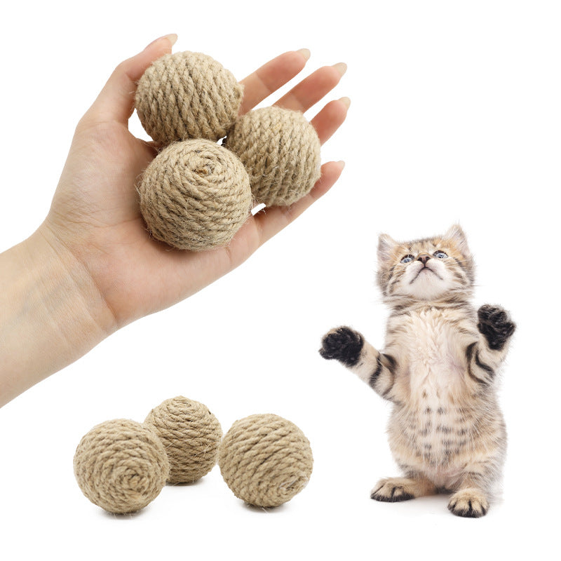 Pelota de Cuerda de Cáñamo Natural para Mascotas 45 cm