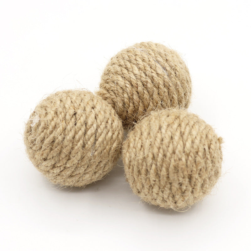 Pelota de Cuerda de Cáñamo Natural para Mascotas 45 cm