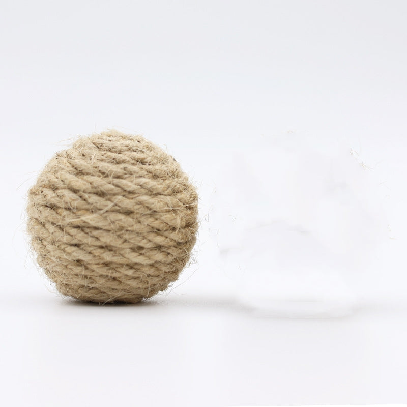 Pelota de Cuerda de Cáñamo Natural para Mascotas 45 cm