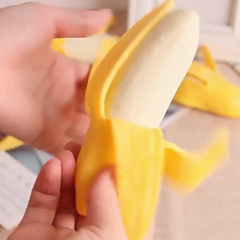 Juguete Interactivo de Plátano TPR para Mascotas